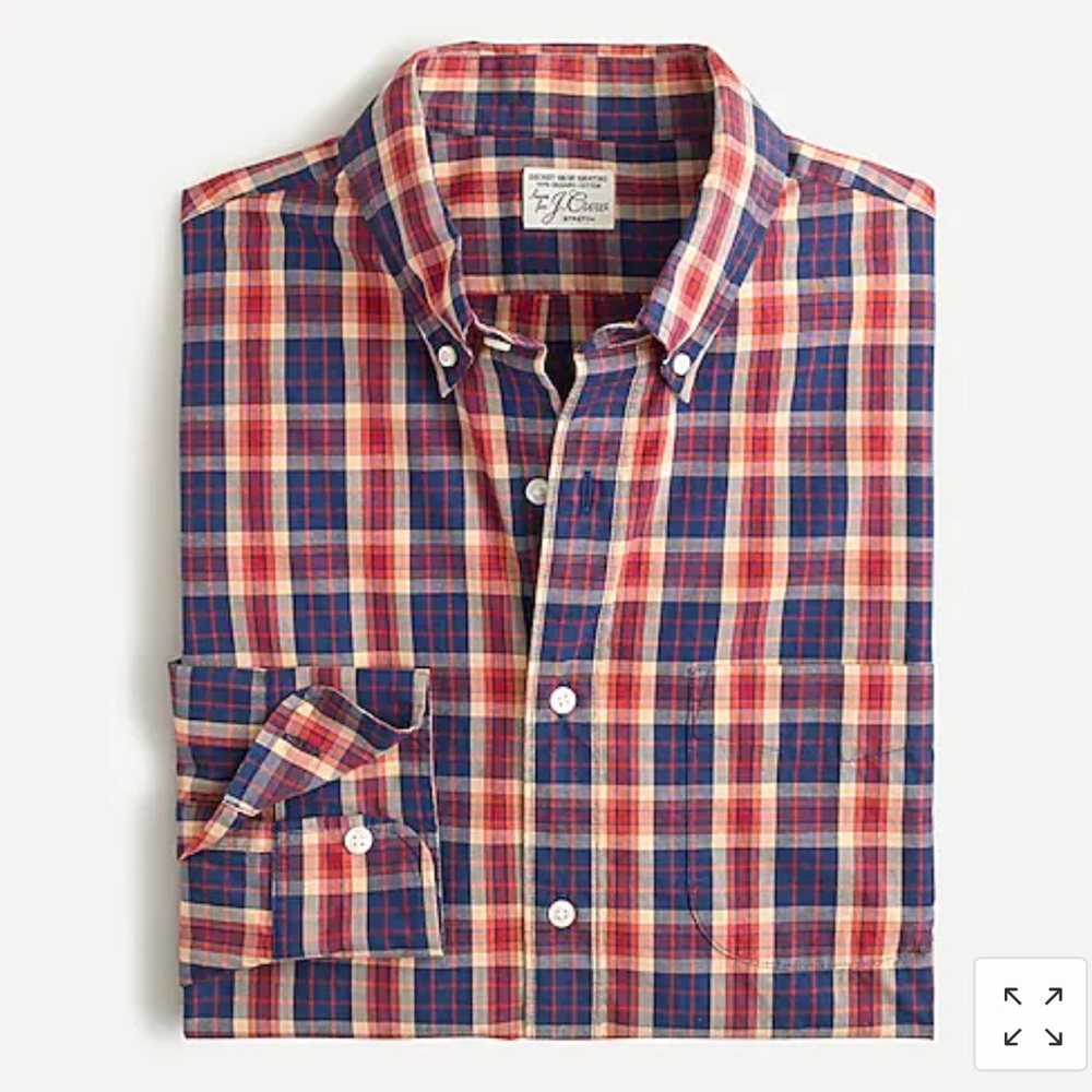 J Crew Slim Untucked Stretch Wash Cotton Shirt